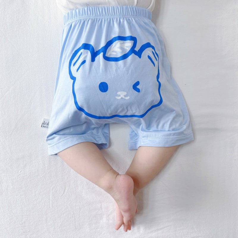 Baby big pp pants summer thin men's and women's baby summer fart pants children's modal summer shorts to wear