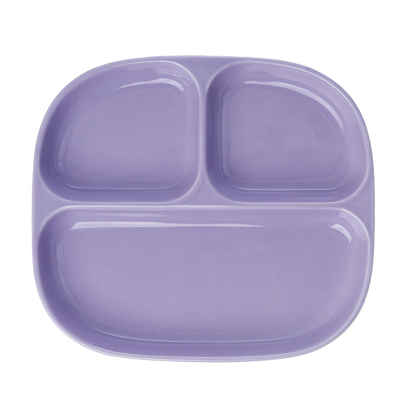 Ceramic compartment dinner plates, one person food fat reduction tableware plates, household children's multi-grid dinner plates, weight loss snack plates wholesale