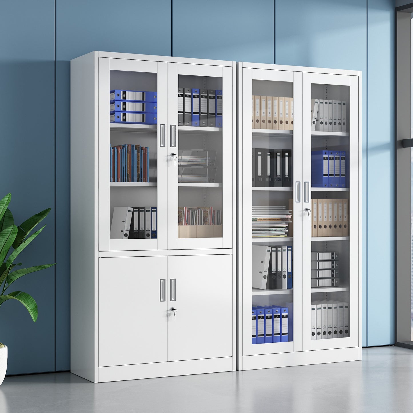 Voucher cabinet, filing cabinet, data accounting, finance, steel storage, general glass, contract, special iron office filing cabinet