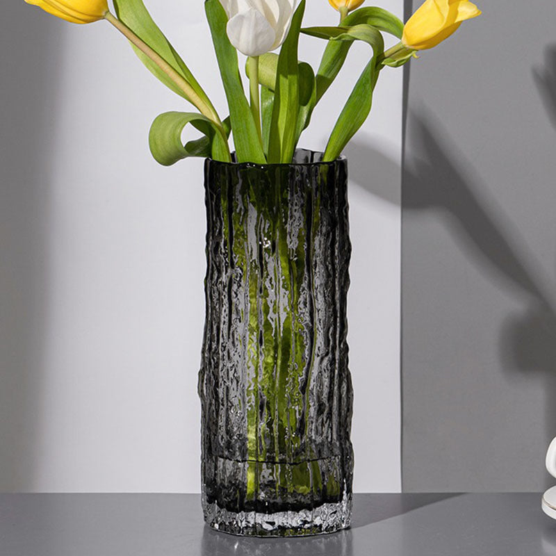 ins style Internet celebrity frozen vase glacier vase glass transparent flower arrangement rose flower living room table ornament bottle