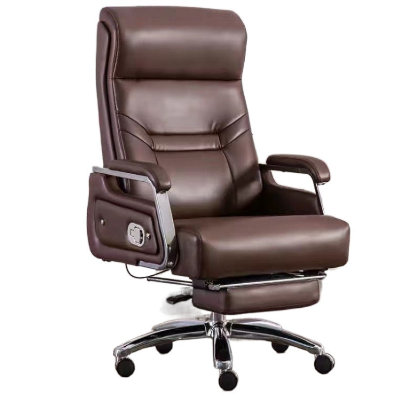 Computer chair, home office chair, comfortable sitting, reclining boss chair, business cowhide study chair, back chair
