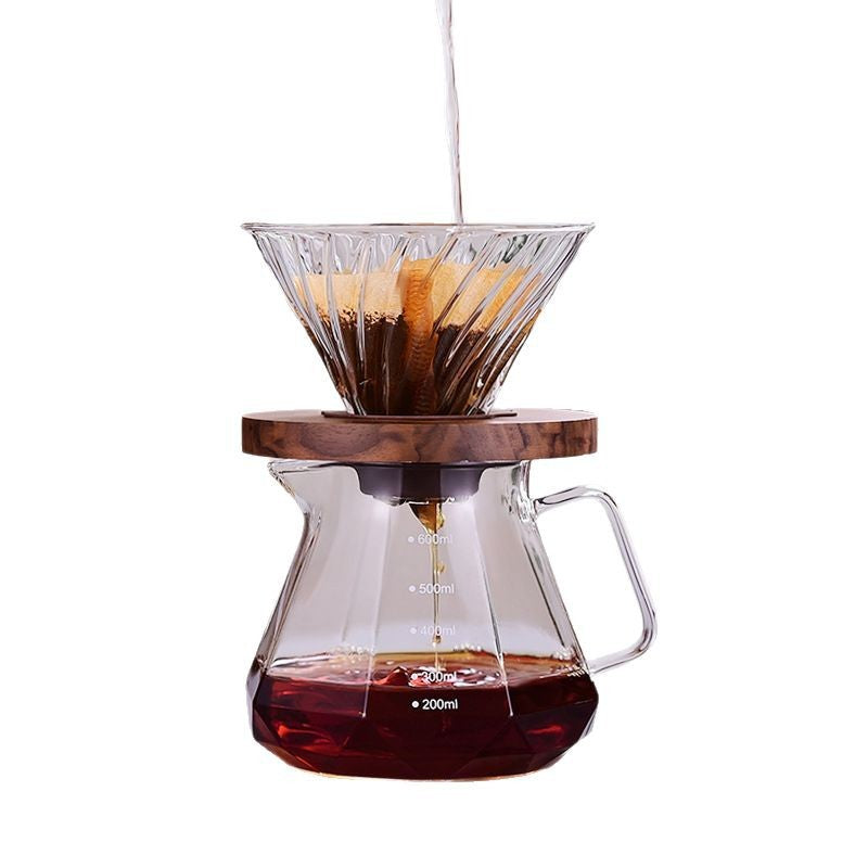 Glass Coffee Filter Sharing Pot Hand Pour Coffee Maker Set Drip Glass Filter Brewing Utensile