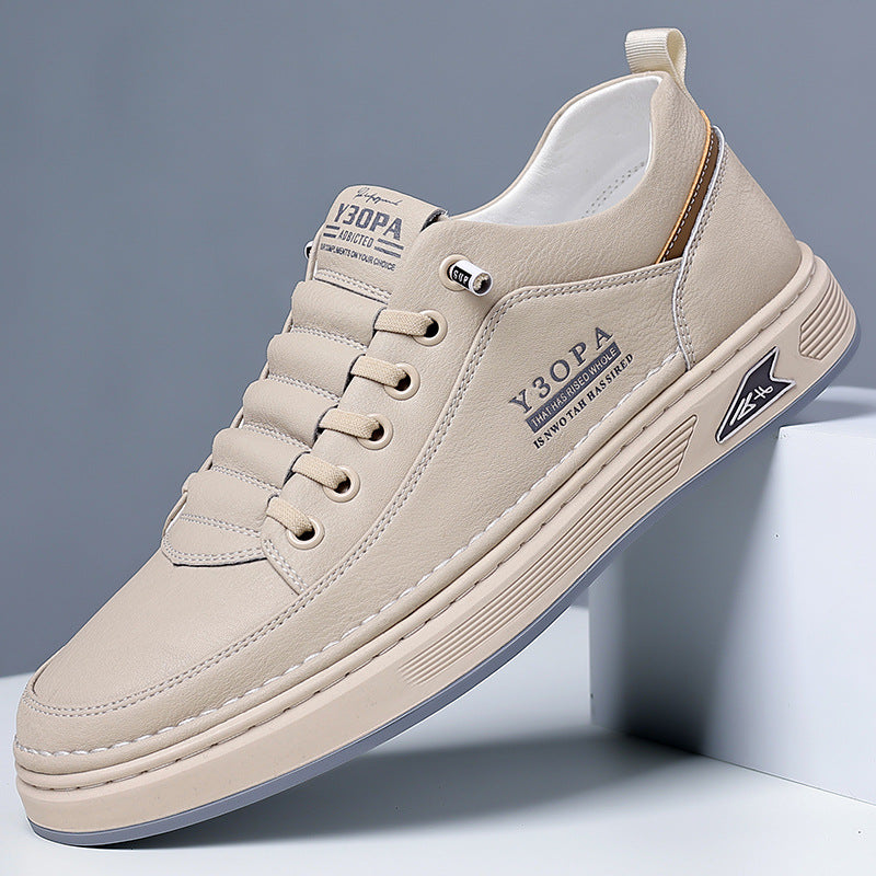 Little white shoes new men's business casual leather shoes men's handmade online cowhide youth versatile board shoes tide 7773