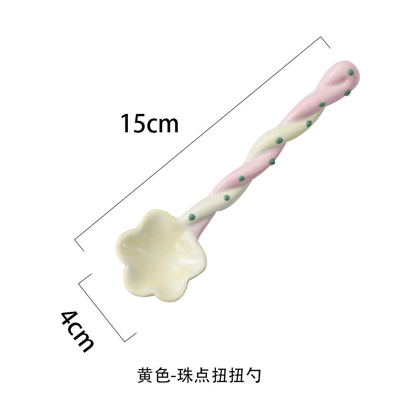 Ceramic long-handled spoon