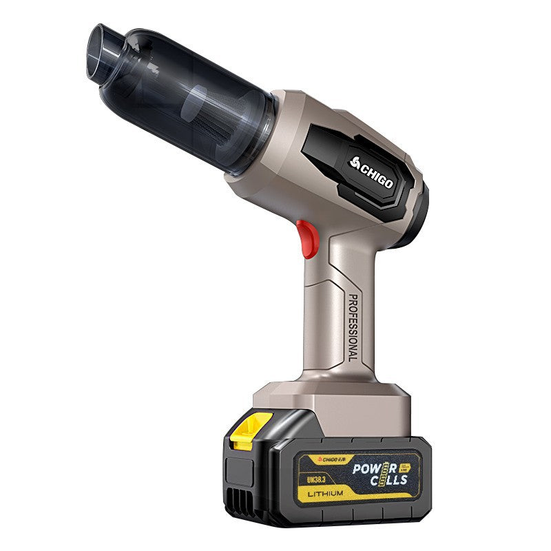 Chigo brushless car vacuum cleaner handheld small powerful wireless charging household suction and blowing dual-purpose car with large suction