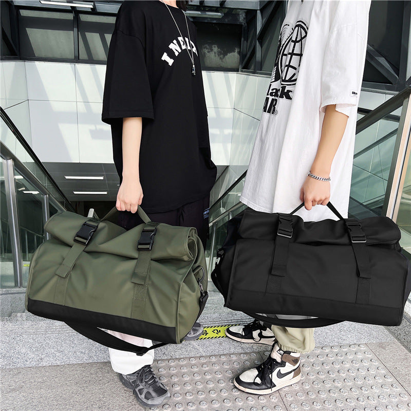 Dry and wet separation sports gym bag for men and women couple short trip travel bag waterproof shoulder crossbody duffle bag