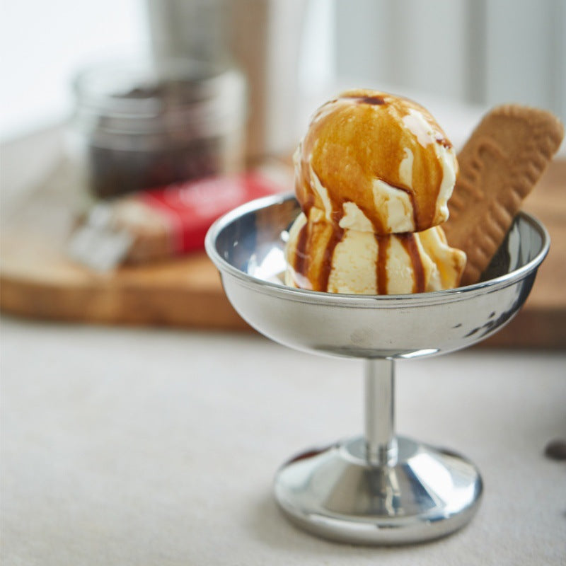 Vintage Pudding Cup, Dessert Cup, 304 Stainless Steel Ice Cream Cup, Ice Cream Cup, Stembox, Pastry Salad Cup