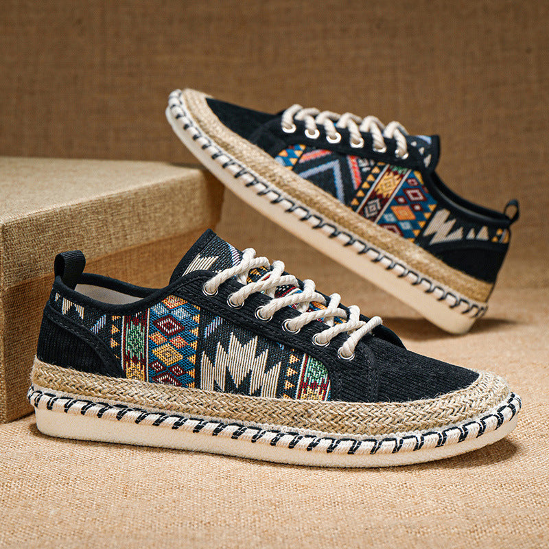 2025 New Sneaker Shoes Summer Breathable Casual Versatile Men's Slip Old Beijing Canvas Shoes Fisherman Shoes