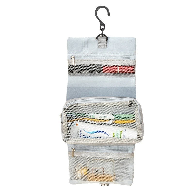 Japanese style stampless buckle folding toiletry bag hook for men and women on business trip amenities storage bag toiletry bag