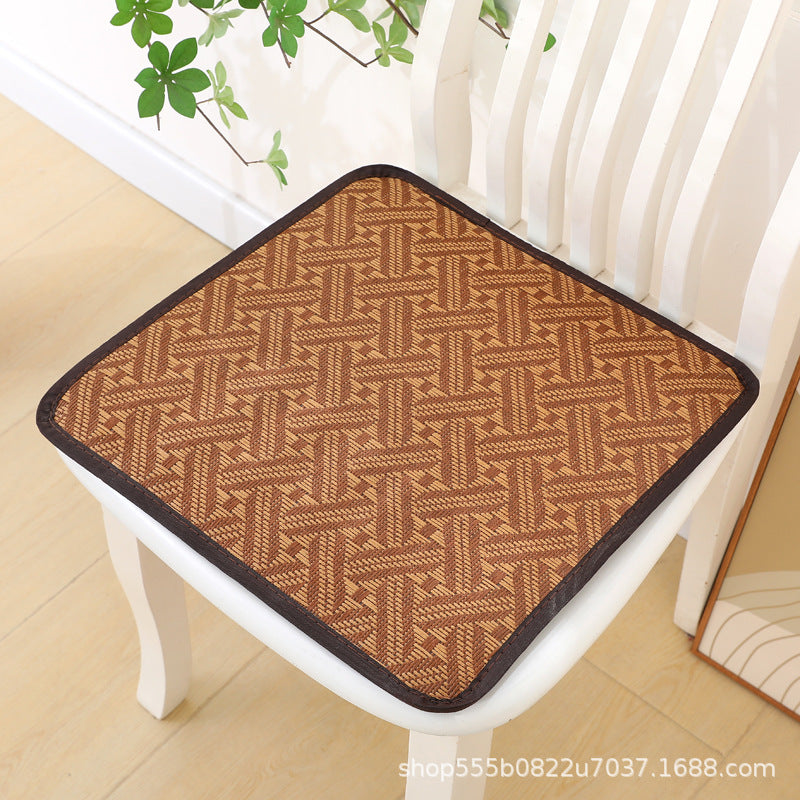 Summer rattan mat cushion breathable office mat chair mat non-slip mat non-slip mat household mat pet mat