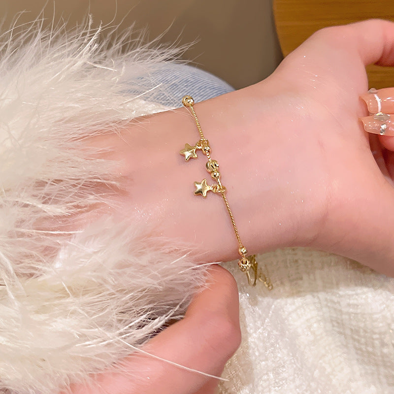 Korean sweet, light luxury, niche star bracelets, female Internet celebrities, fashionable, versatile, temperament, high-end hand jewelry wholesale