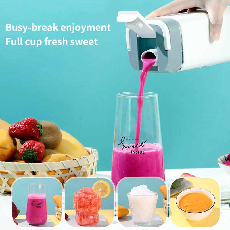 Cross-border new juicer household crushed ice self-cleaning USB rechargeable portable juicer 12 knives with juice cup