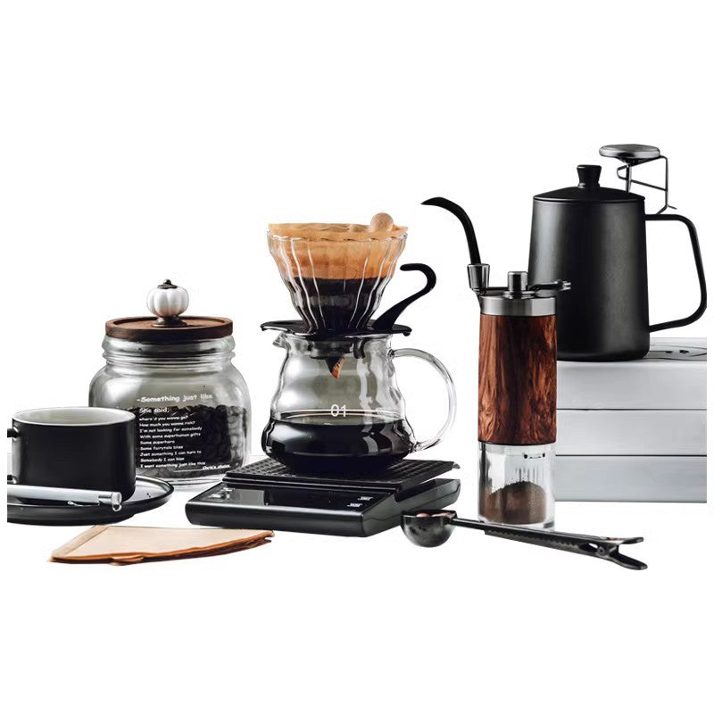 Full Set of Portable Coffee Wholesale Outdoor Combo Gifts Home American Gift Box Pour-over Coffee Pot Set