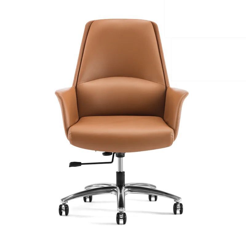 Light luxury boss chair, home ergonomic chair, leather seat, comfortable to sit for a long time, not tired, reclining computer office chair