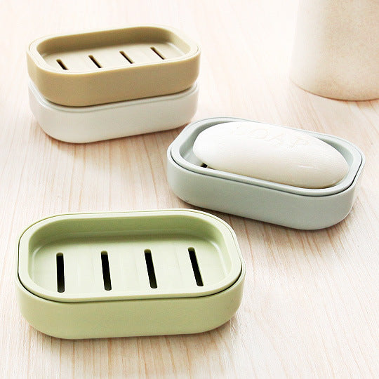 Double layer soap tray with lid toilet drain soap dish creative travel portable soap tray soap dish soap dish dropshipping