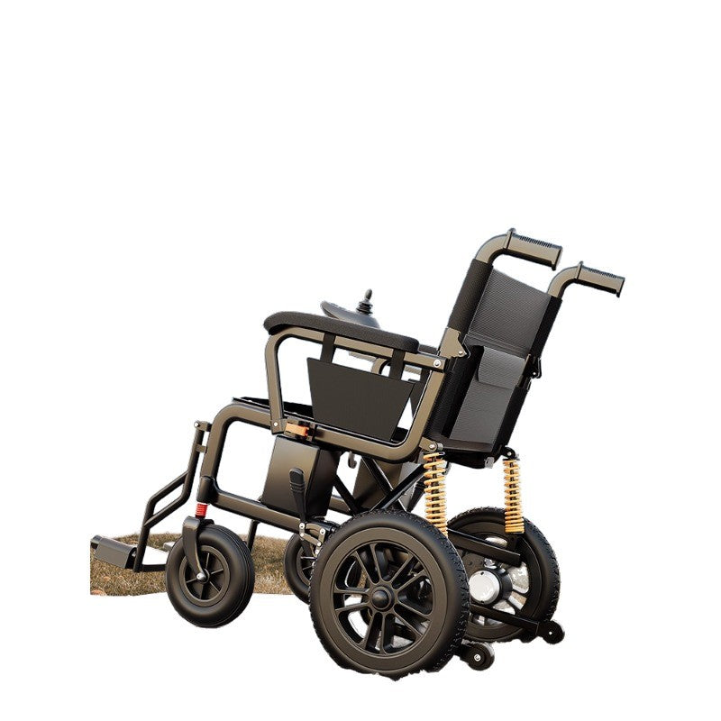 Off-road electric wheelchair intelligent automatic folding four-wheeled scooter for the elderly small electric wheelchair folding