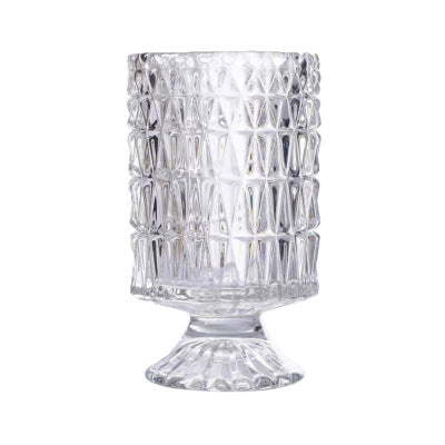Creative tall transparent vase European vertical bar glass thickened crystal home decoration table ornament glass tube