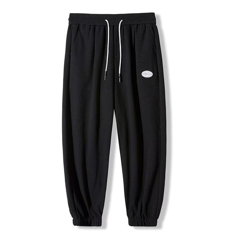 Waffle sweatpants, men's casual sweatpants, men's long pants, men's autumn and winter, Japanese fashion brand men's loose feet