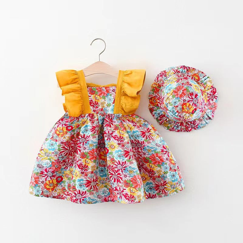 2025 Baby Summer Skirt Set Baby Girl Clothes 0-2 Years Old Baby Plaid Sundress Two Piece Set