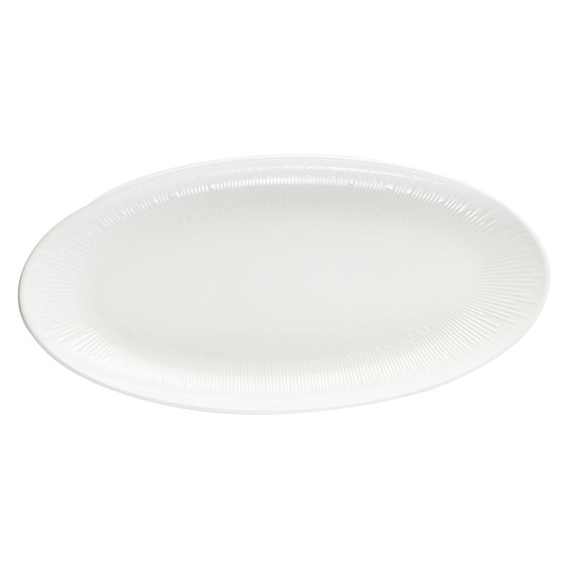 Pure white home steamed fish plate