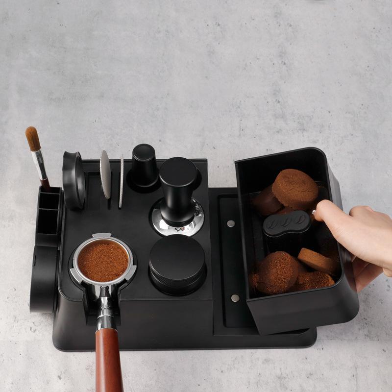 Espresso ABS press base, storage rack handle, filling pressure seat, multi-function handle, coffee grounds box, powder pressing utensil