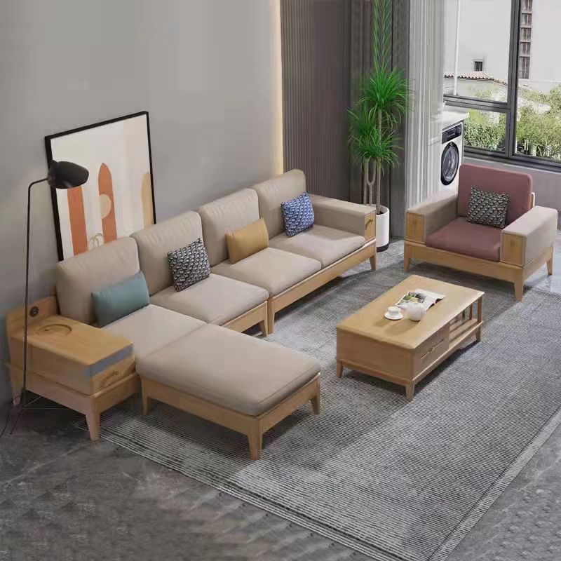 Solid wood sofa