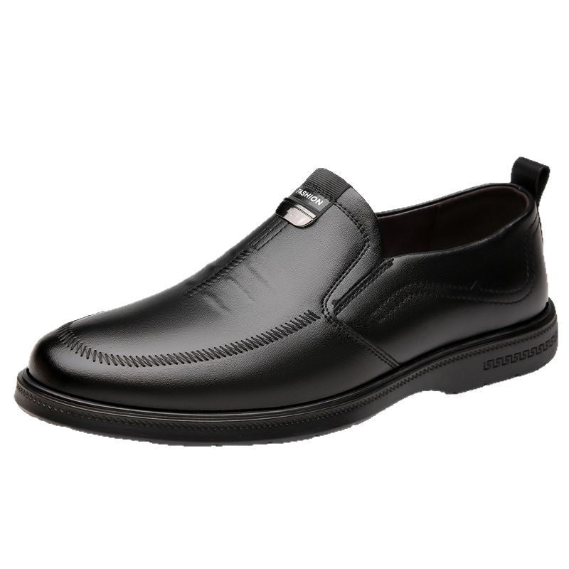 Leather shoes men's leather shoes men's slip-on spring new business casual men's shoes non-slip soft-soled dad shoes