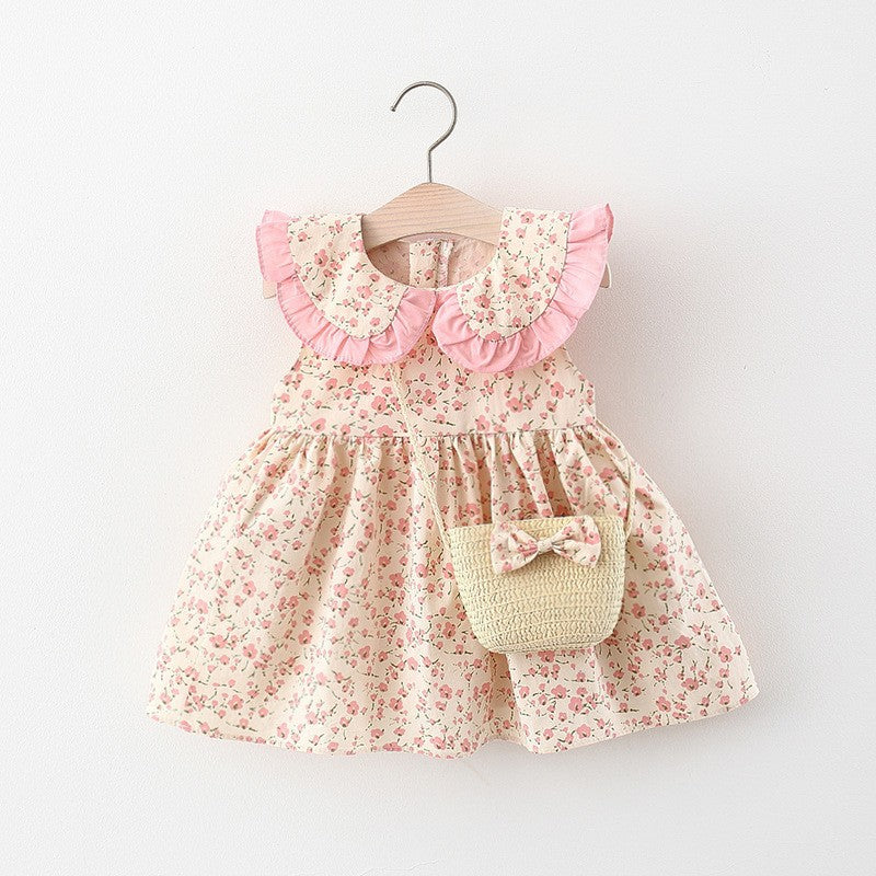 Children's 2022 foreign cute skirt girls' baby sleeveless printed dress summer girls' skirt drop shipping 1071