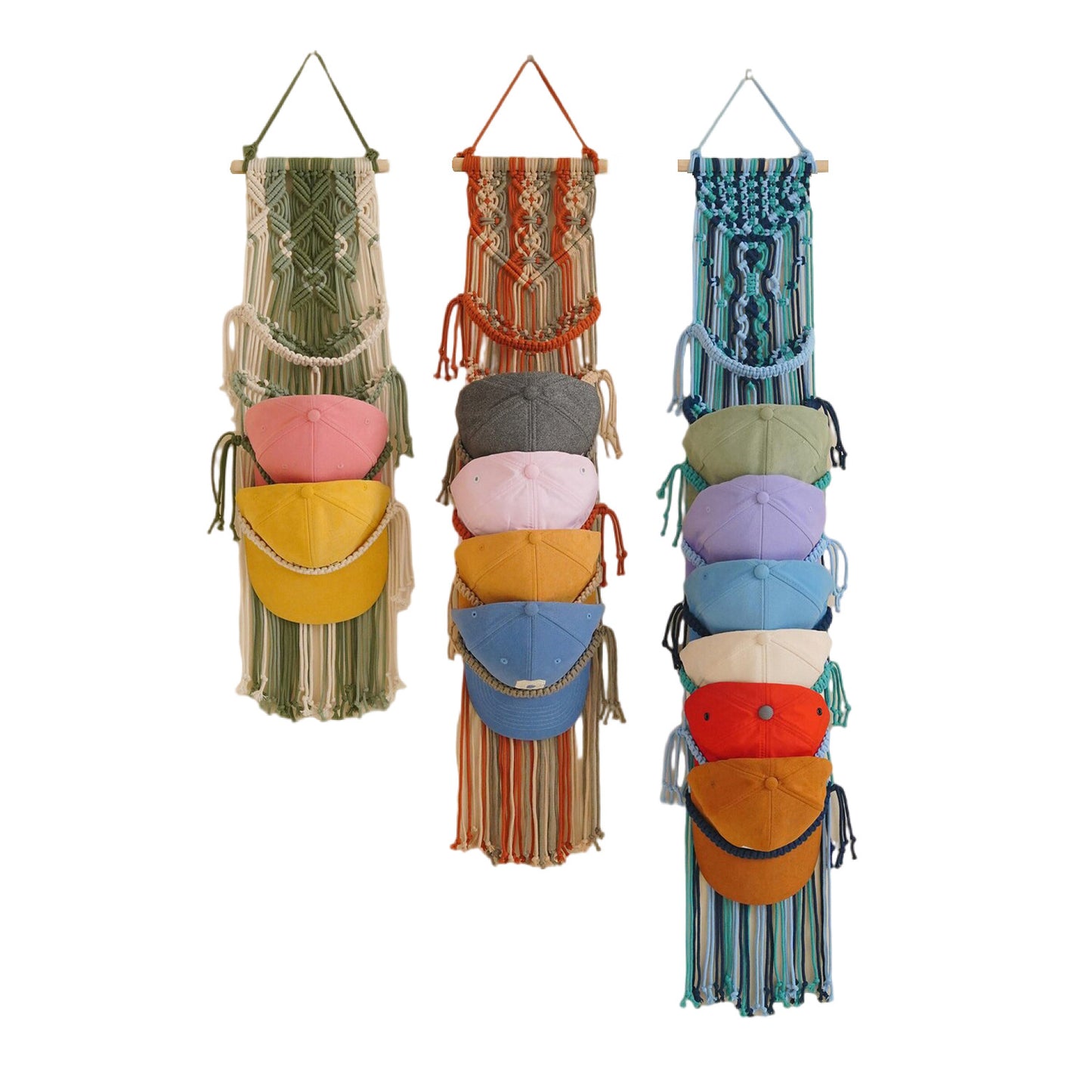 Foreign Trade New Moroccan Hand Woven Tapestry Peaked Cap Storage Wall Mounted Hat Rack European and American Home Decoration