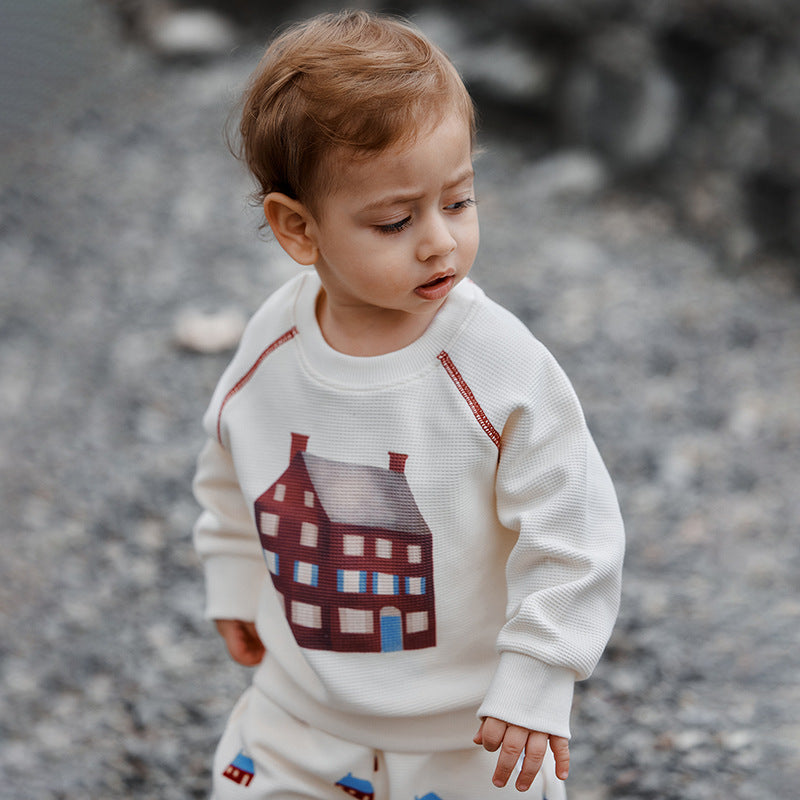 muaqiaqia baby sweatshirt set 2025 children's clothing new boys' spring and autumn children's two-piece set 5YCZ025