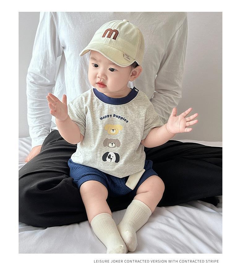 Baby small suit, summer foreign boy clothes, summer clothes, super cute boys, short sleeves, Korean version of the two-piece set summer