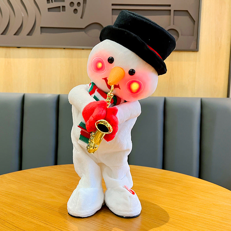 Douyin same swing plush cartoon electric Christmas toy Christmas tree glowing dancing gift mini