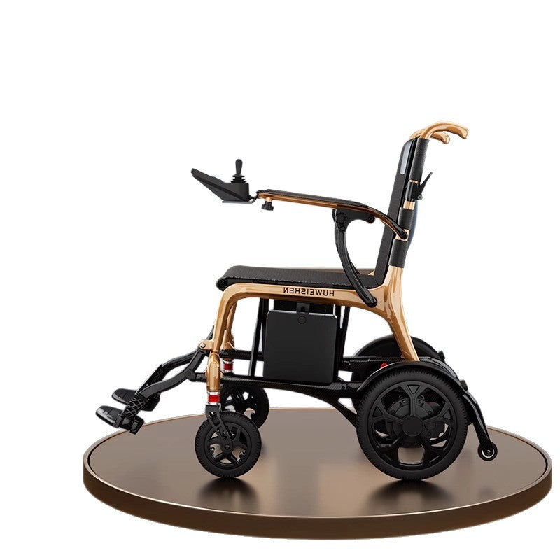 Hong Kong Guardian Carbon Fiber Electric Wheelchair Luxury Intelligent Automatic Folding Four-Wheeled Scooter for the Elderly