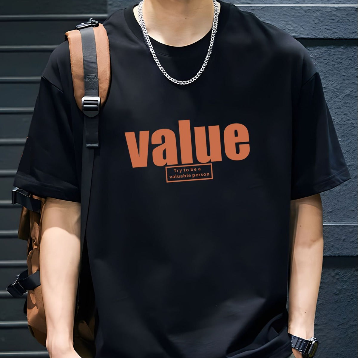Xinjiang cotton short-sleeved T-shirt, men's loose round neck, street tide, pure cotton, fashionable, versatile, summer fashion, men's clothing e-commerce hit