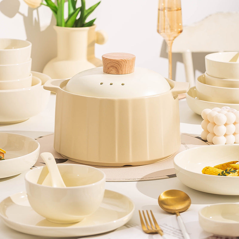 Ceramic Bowl Plate Cutlery Set