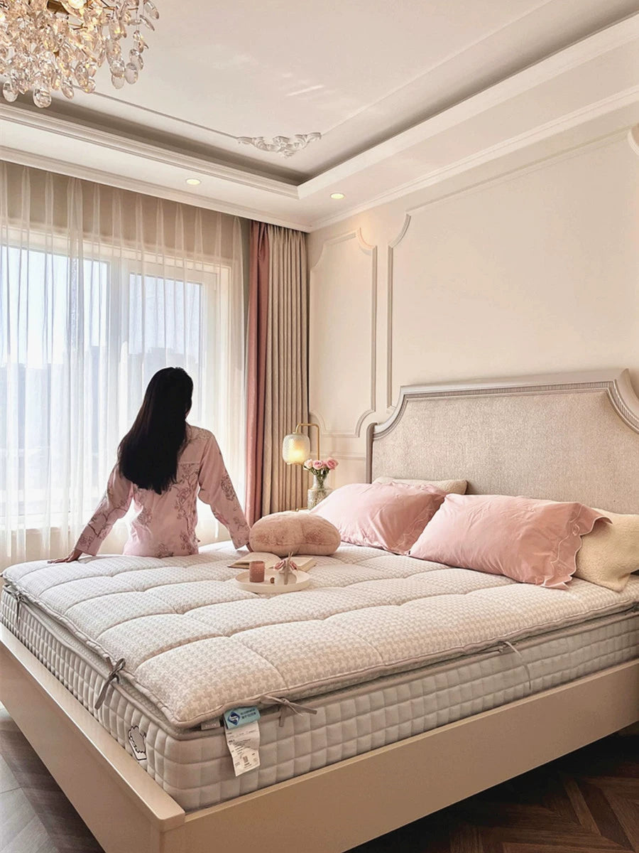 Solid wood bed