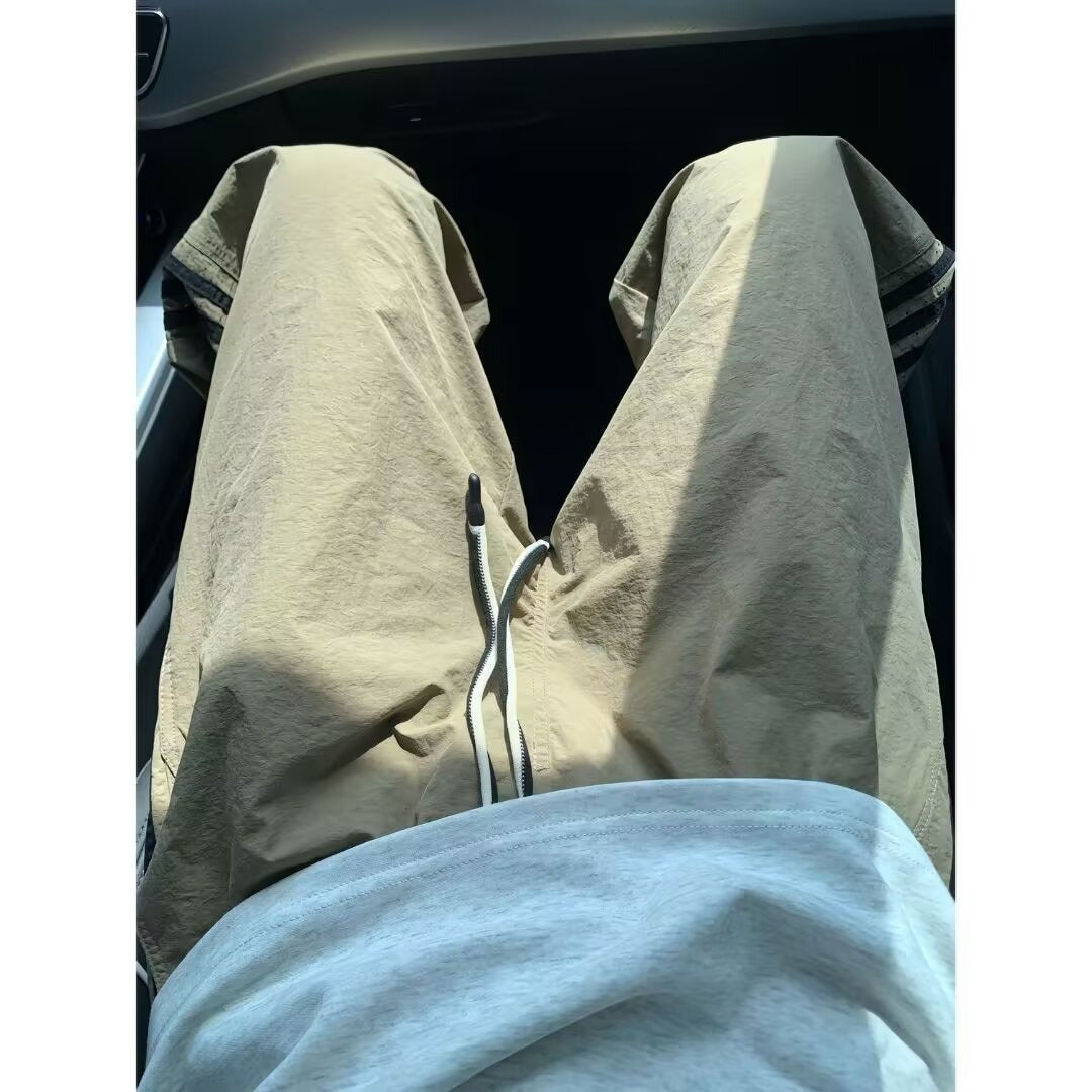 Summer 2025 Thin Breathable Sweatpants Men's Summer Straight Casual Pants Sweatpants Loose Trend Cargo Pants