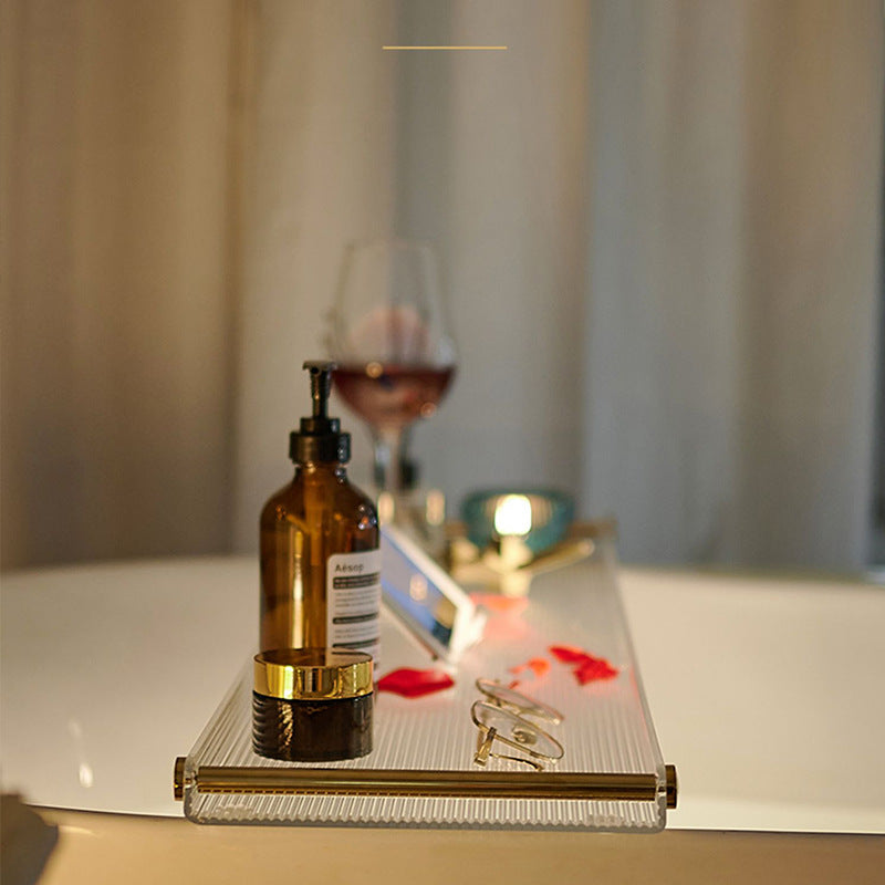 Bathroom bathtub rack toilet bath bath tub acrylic storage shelf net red transparent bracket