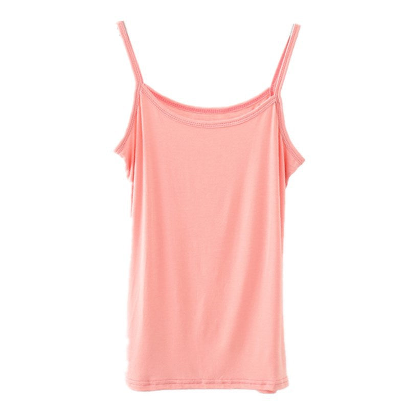 Modal camisole, women's summer solid color, thin sleeveless short thin base shirt, large size versatile small vest