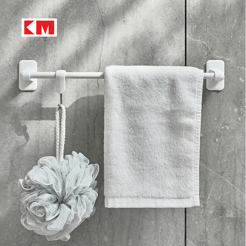 KM5133 Towel Rack No Punching Toilet Bathroom Multifunctional Storage Rack Wall Mounted Single Pole Storage Rack
