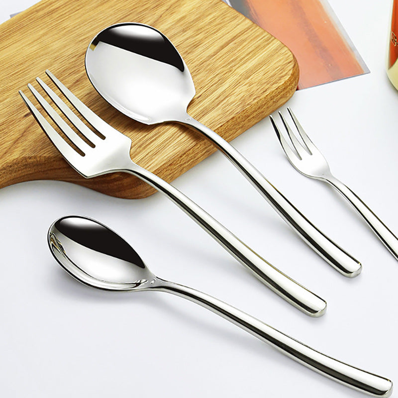 French Moonshine Series Stainless Steel Cutlery Knife, Fork and Spoon Set Titanium Plated Coffee Spoon Steak Knife Western Hotel Gifts