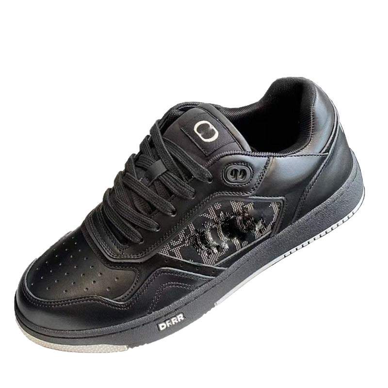 2024 Spring/Summer Men's ShoesLow-top SneakersColor-blocked leather, breathable, high-end fashion, versatile men's sneakers
