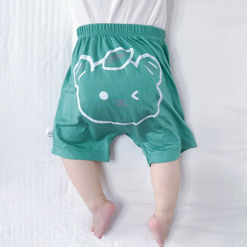 Baby big pp pants summer thin men's and women's baby summer fart pants children's modal summer shorts to wear
