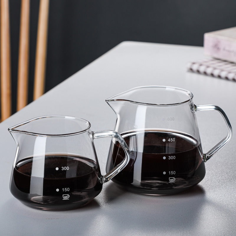 glass pour-over coffee pot set coffee filter cup sharing pot brew pot coffee utensils wholesale transparent