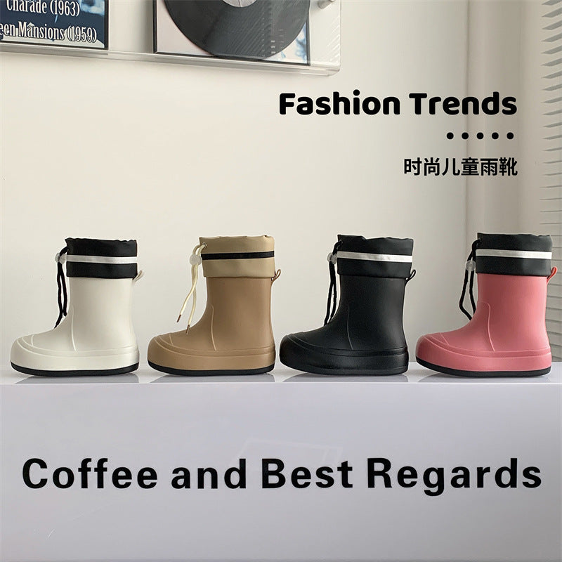 Non-slip medium-cut parent-child rain boots, cute children's rain boots in summer, outdoor school students, water boots, leisure and water play
