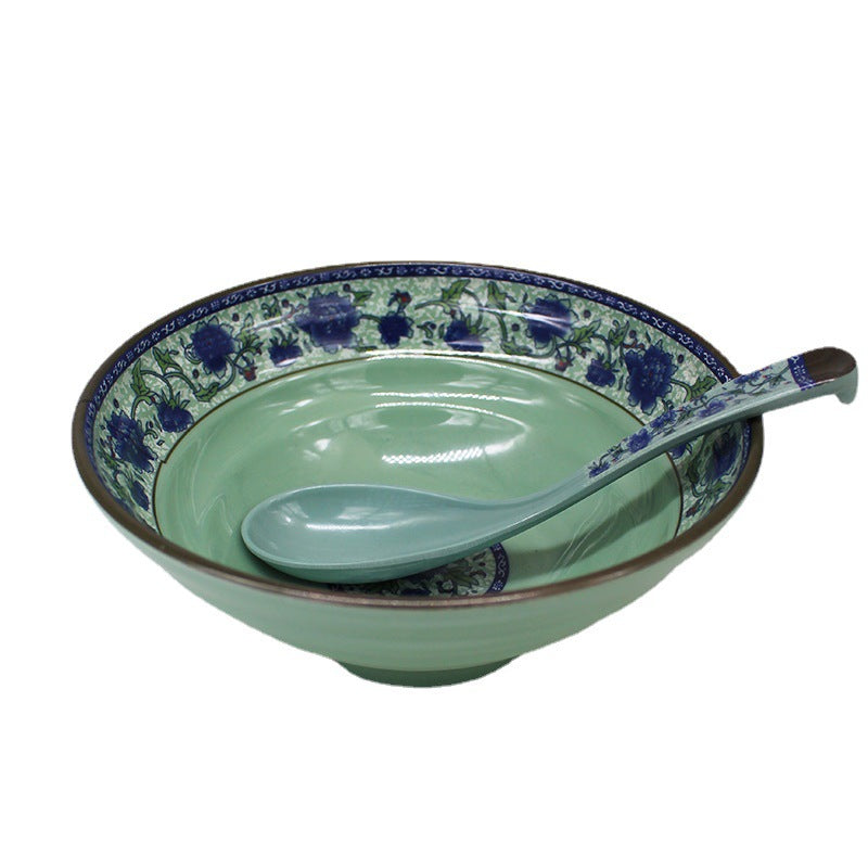 Meamilan blue and white soup spoon hotel plastic soup spicy hot hook spoon buffet store long handle spoon hotel rice spoon