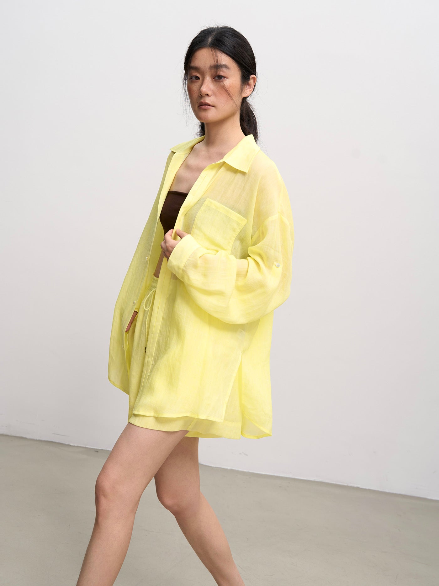 NEIHE Nehe 2025 Casual Ramie Light and Breathable Long Sleeve Sunscreen Women's Shirt Women's Summer 250592