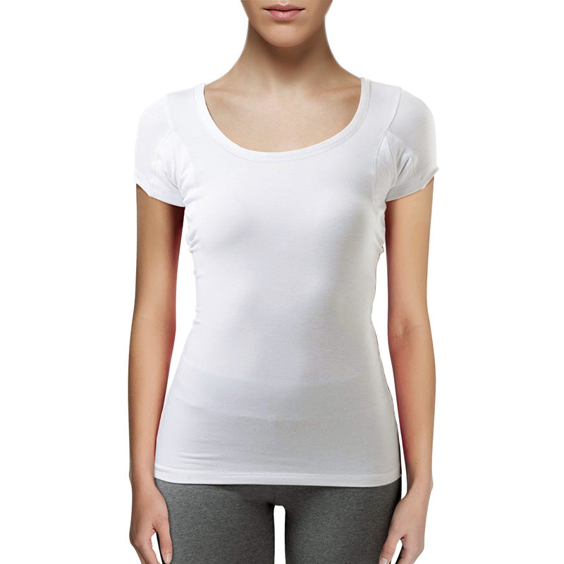 eBay Amazon cross-border direct supply women's modal short sleeve T-shirt underarm double sweat wicking odor design