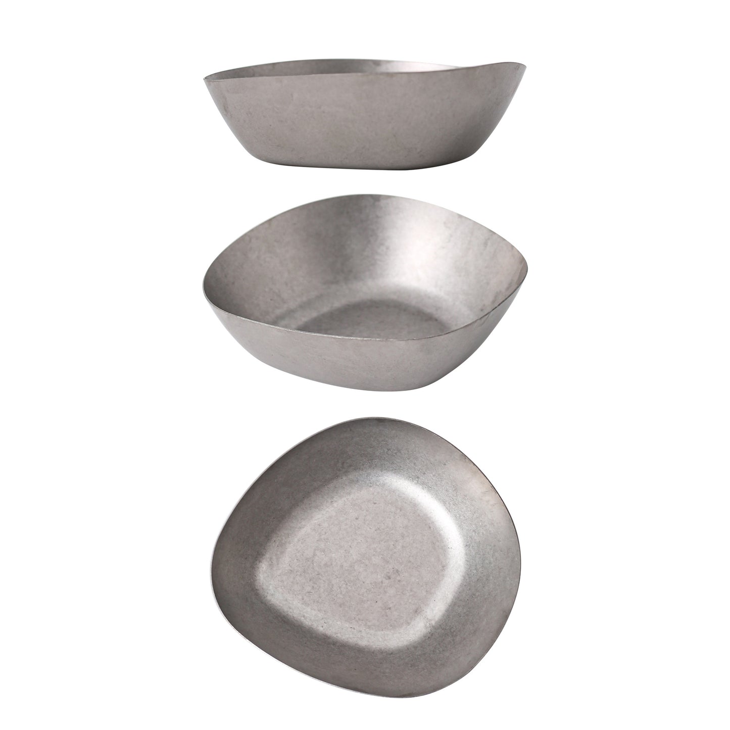 Retro high-value plates irregular plates creative retro style household commercial stainless steel outdoor Western food plates