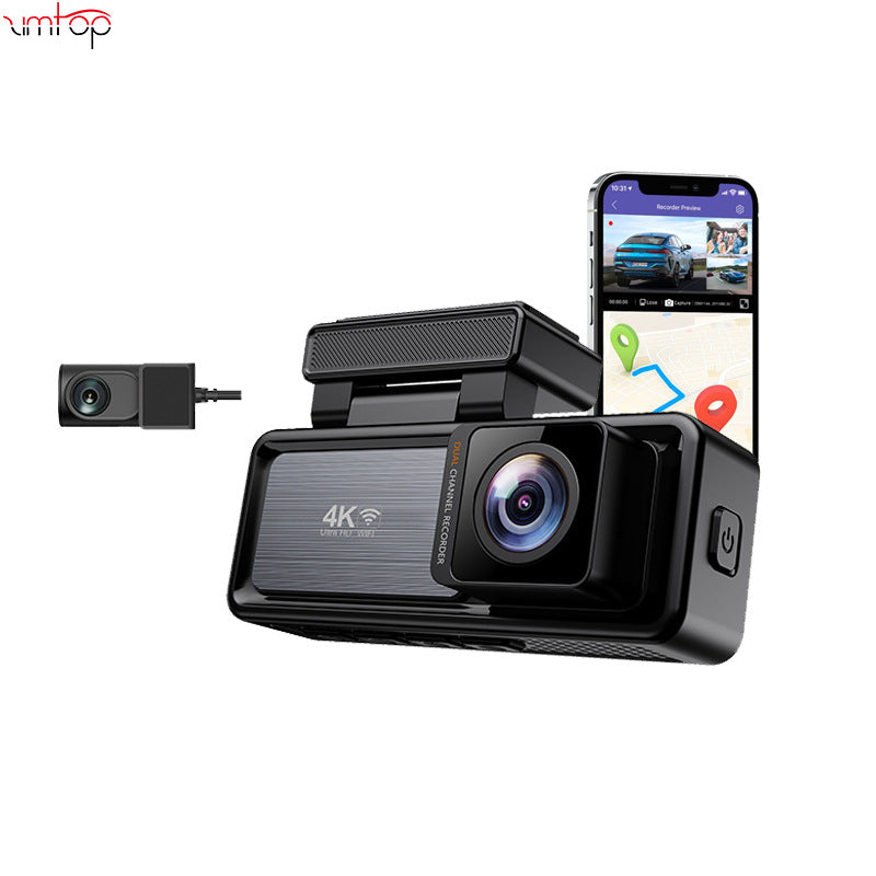 New Cross-border 4K Dash Cam HD Dual Lens Infrared Night Vision 3M Car DV Camera Recorder